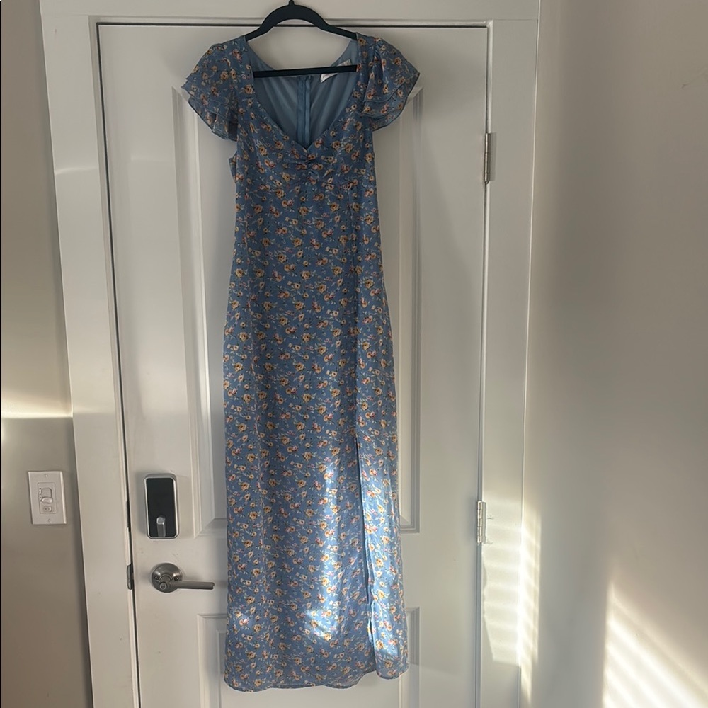 Blue Floral Maxi Dress